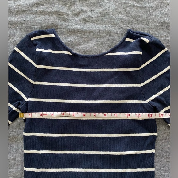 Zara navy/white striped crop top - Picture 5 of 8